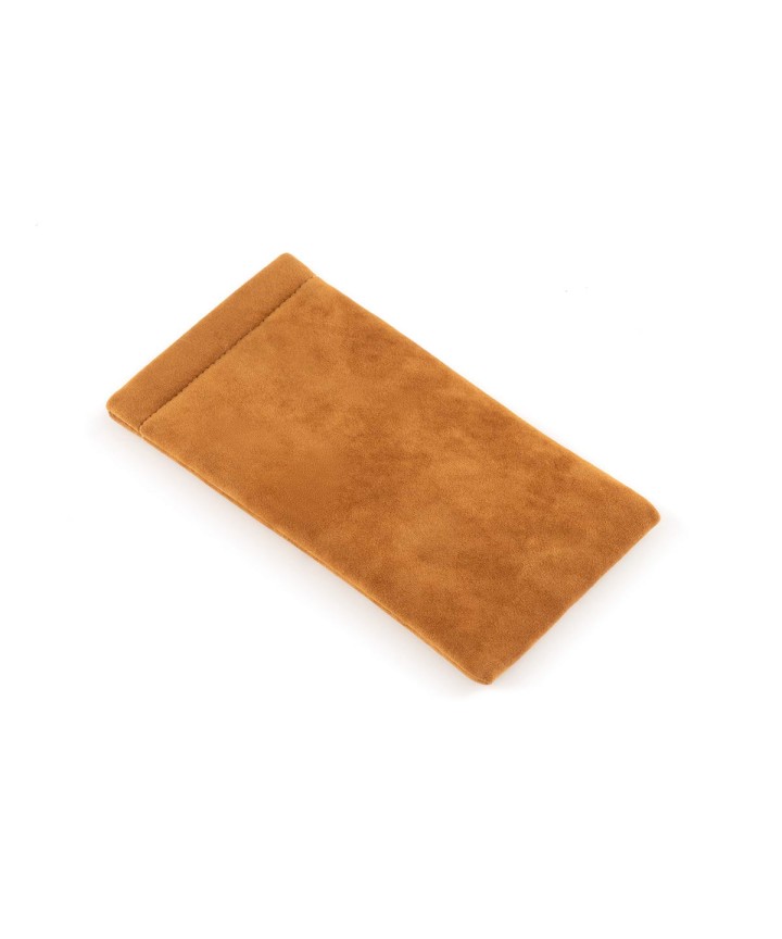 Cognac Velvet Pouch