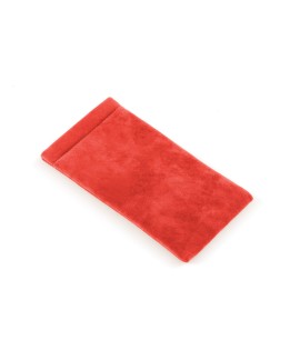 Coral Velvet Pouch